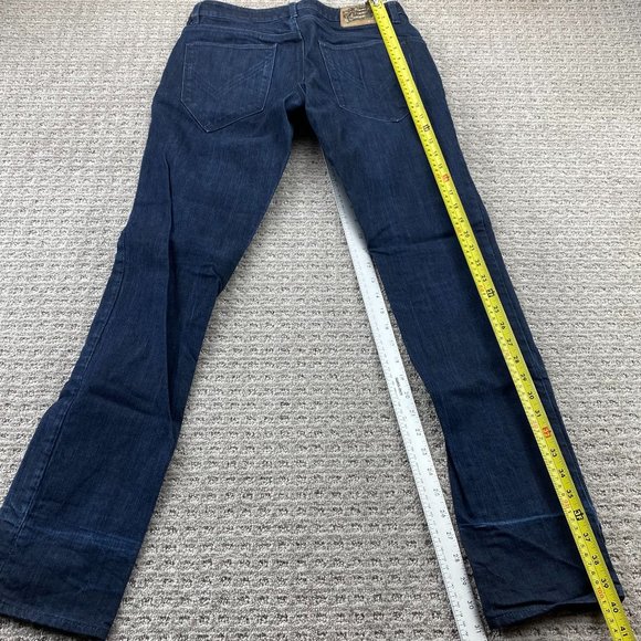 VOLCOM Riser Jeans Men 30 Dark Blue Denim Pants Slim Tapered Leg Casual Pockets - Picture 8 of 16